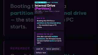 Internal Drive Partition Boot | A+ Core 2 (220-1202) Objective 1.2 #comptia