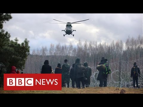Thousands of migrants mass on Belarus border with Poland - BBC News