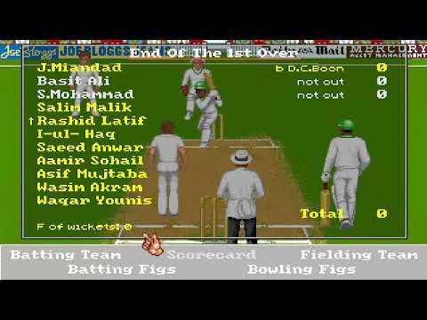 Allan Border Cricket  Dos Gameplay