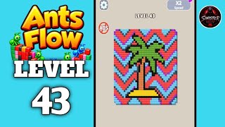 Ants Flow: Pixel Color Puzzle Level 43 Walkthrough Solution
