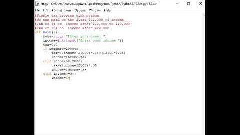 Simple tax program with python
