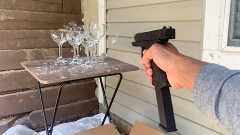 Glock 18c BB Gun vs Glass!