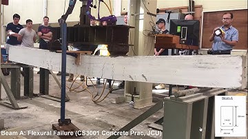 Ductile Flexural Failure Video of a Reinforced Concrete Beam