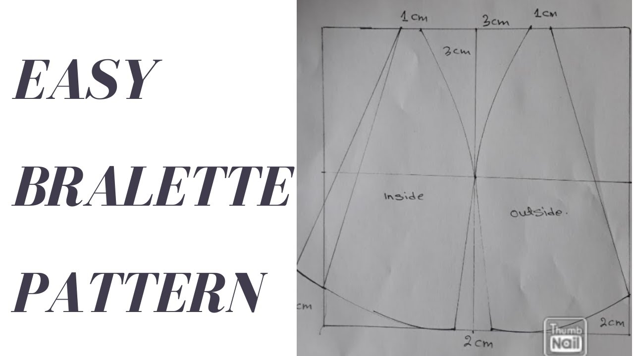 How to make a bra pattern Easy - YouTube