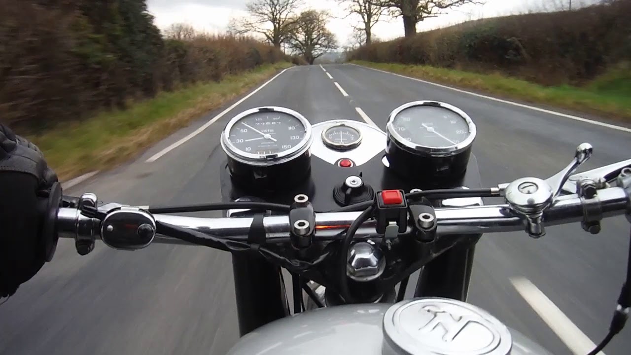 Norton Atlas second test run after full engine rebuild.