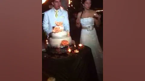 Kleber & Odie wedding cake time