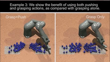 Decision Making in Joint Push-Grasp Action Space for Large-Scale Object Sorting, Supplemental video