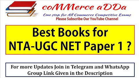 Best Books For NTA UGC NET Paper 1| commerce adda