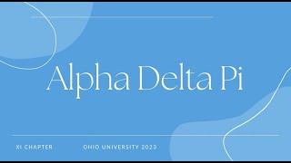 Alpha Delta Pi Sisterhood 2023