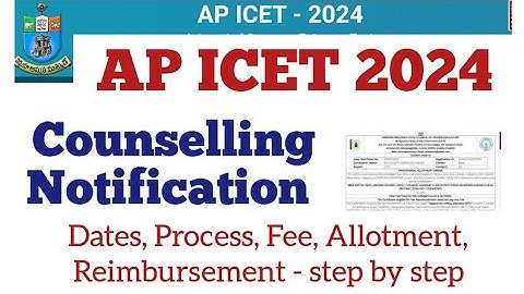 ap icet counseling date 2024 || AP icet counselling process in Telugu
