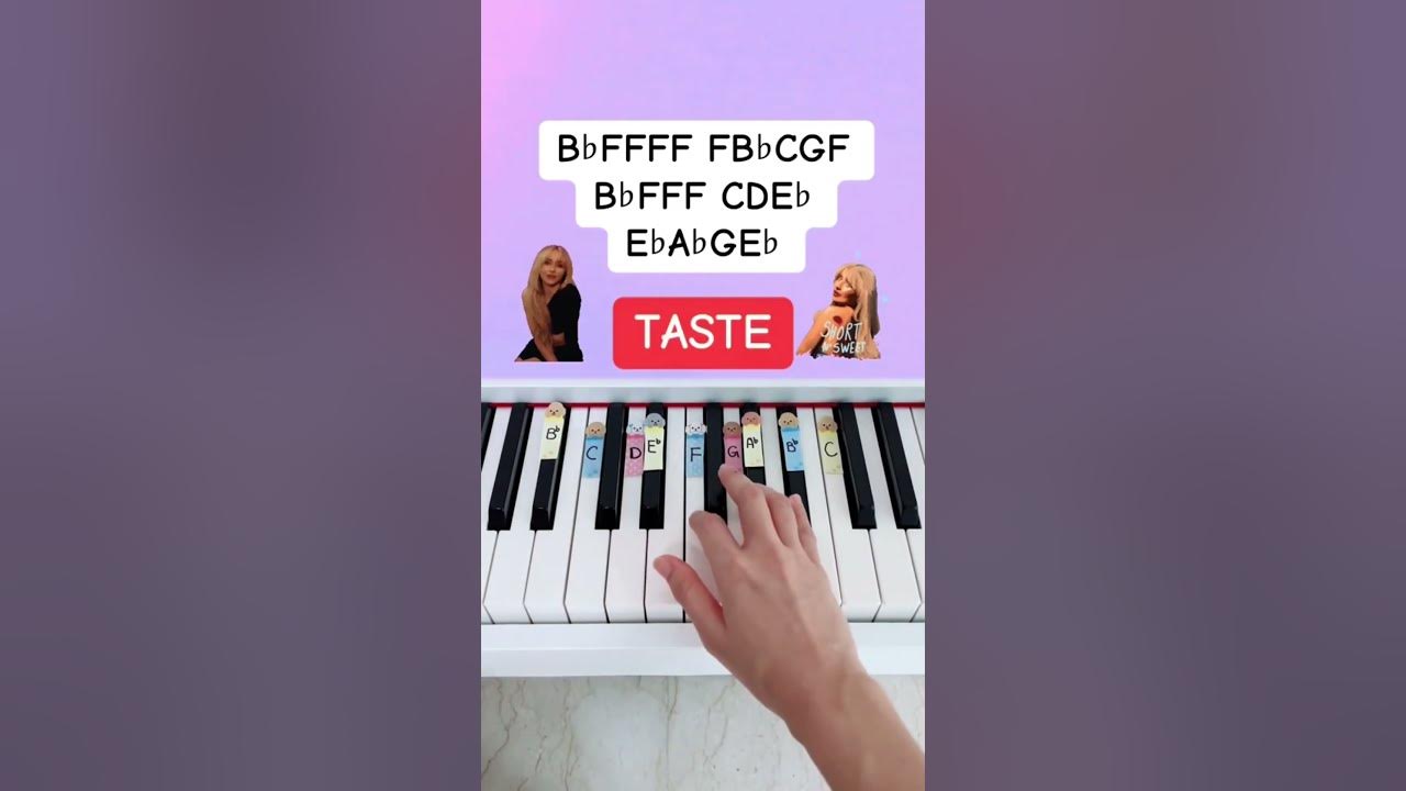 Taste - Sabrina Carpenter (Part 1) (Easy Piano Tutorial) #pianotutorial #pianobeginner