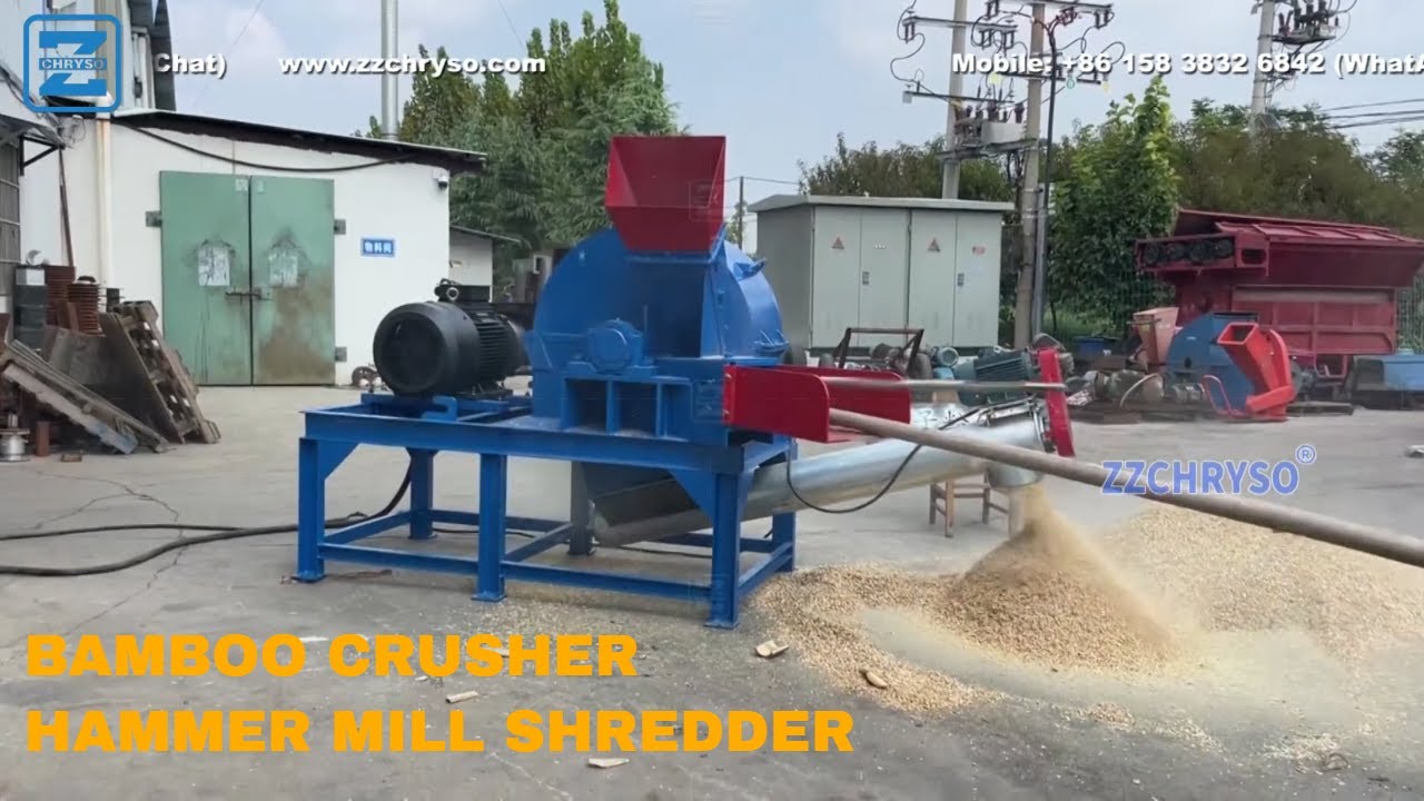 bamboo crusher machine& hammer mill SHREDDER YouTube