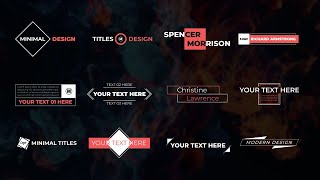 Minimal Titles & Lower Thirds Premiere Pro Templates