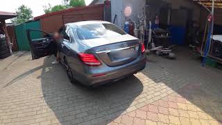 AMG E43 Without mufflers! First startup #w213 #mercedes #lifestyle #cars #subscribe #amg #asmr