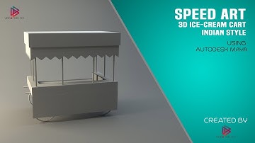 Autodesk Maya Speed Art | Modeling 3D cart in Maya 2017