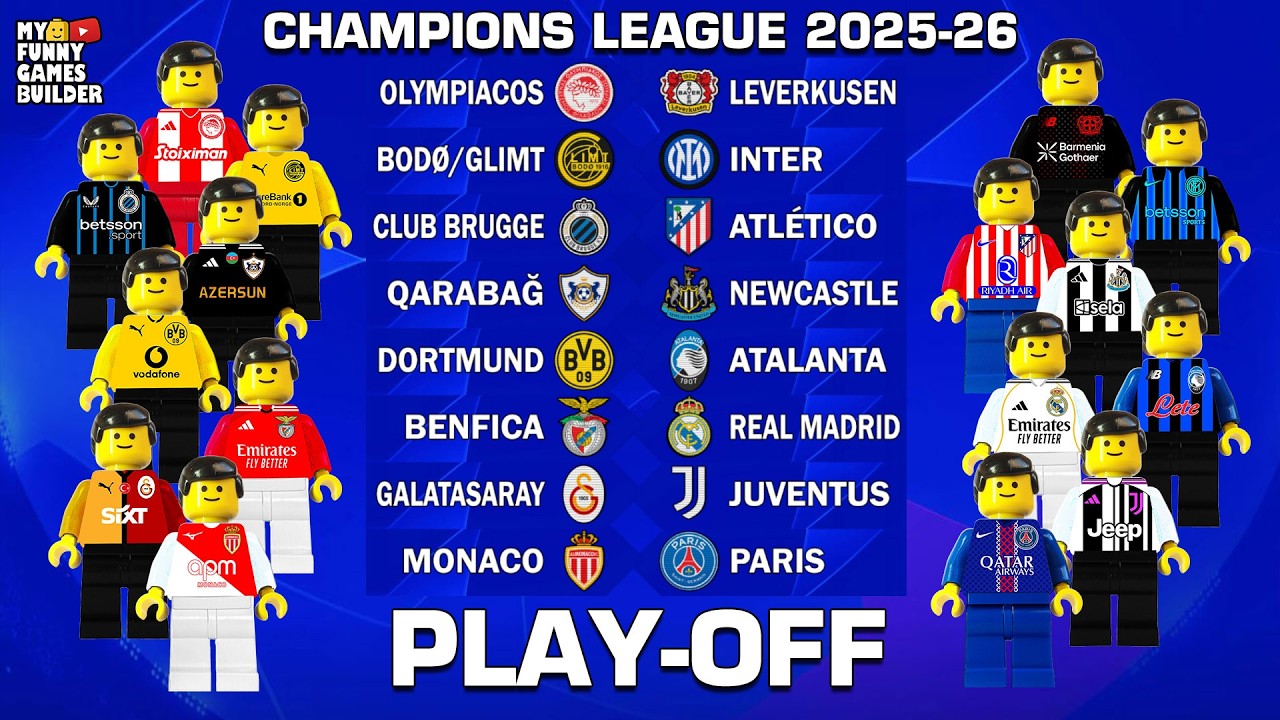 Champions League 2025-26 ⭐ Play-Off preview in Lego