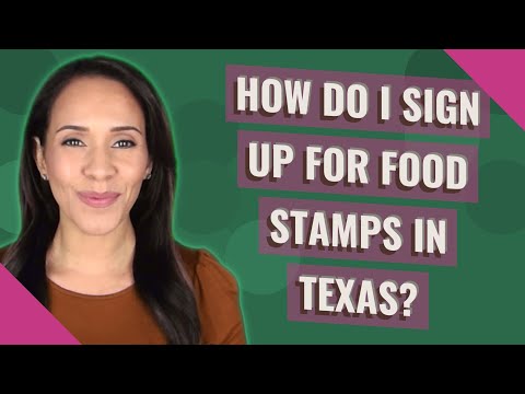 How do I sign up for food stamps in Texas