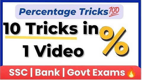 Only Smart Students Know This 🤯 | Percentage Tricks for SSC & Bank