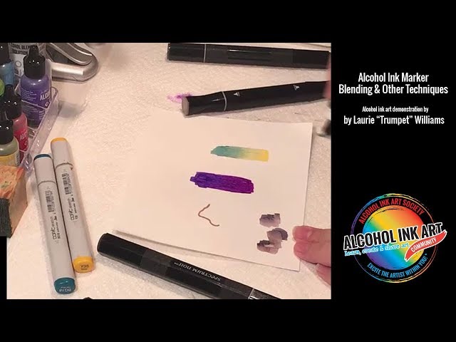 Alcohol Ink Marker Tutorials with Image to Colour Along