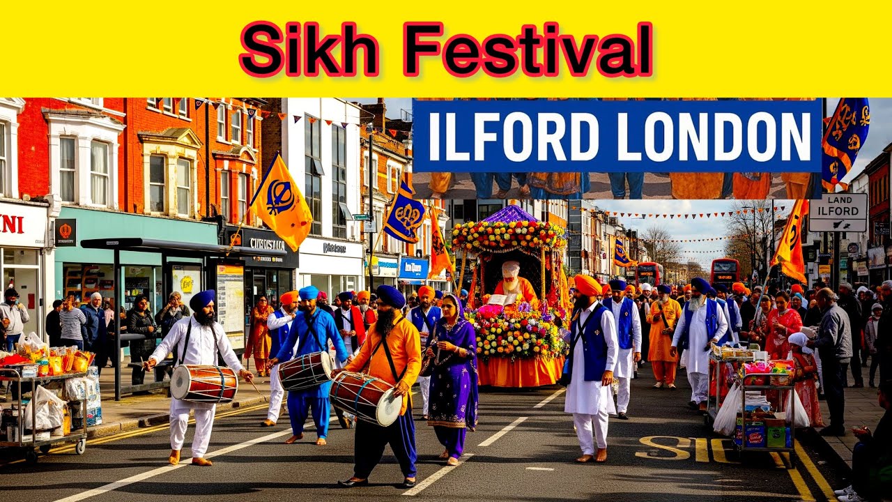 Sikh Community Celebrating Festival in London 2025 
