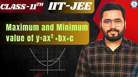 Maximum and minimum value of quadratic polynomial #maths #jee #quadraticequation #class11 #jeebatch 