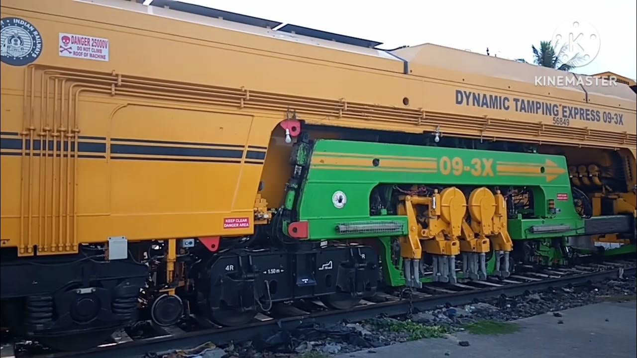Dynamic tamping express 093x in tnku railway station YouTube