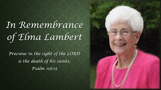 Elma Lambert Memorial Service