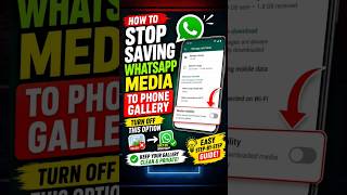 How to stop saving whatsapp media to phone gallery#shorts#shortsvideo#settings