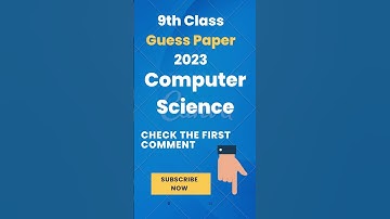 9th Class Guess Paper 2025 - #computerscience #shorts #viral