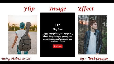 Flip Image Effect Using HTML & CSS | Web Creators