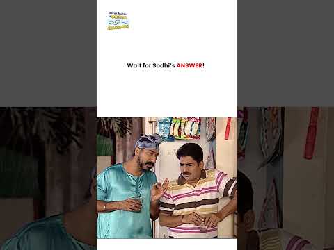 Wait for Sodhi’s Answer !  #tmkoc #funny #jethalal #daya #shortsfeed