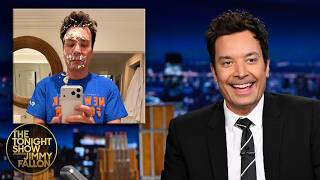 Jimmys Daughter Smacked Him In The Face With Whipped Cream For April Fools Day Tonight Show