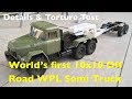 WPL Off Road V8 10x10 Semi Truck ZIL-137 Build Details And Heavy Load Torture Test