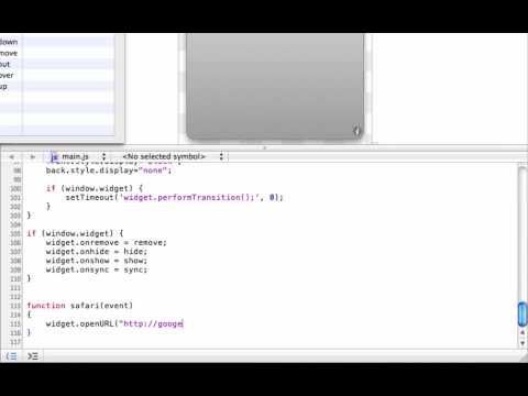 Dashcode Tip - How to add a URL Button