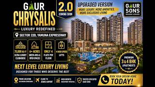 😱 Only 4 Flats Per Floor! Inside Gaur Chrysalis Luxury Living | Yamuna Expressway
