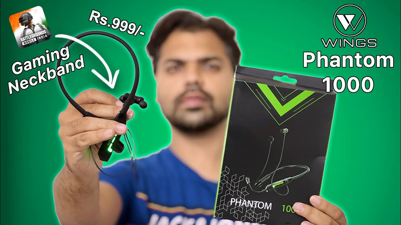 Wings Phantom 1000 Gaming Neckbands Review 🔥 | 40ms Latency | 60 Hrs Playback Time