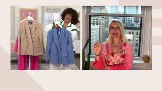 Isaac Mizrahi Live! Yacht Club 24/7 Stretch Printed Blazer on QVC