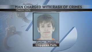 Man charged after rash of crimes reported in Chippewa Falls one February night