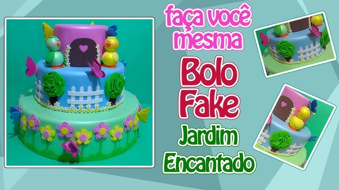 Bolo Fake a Bela e a Fera - Criações em EVA