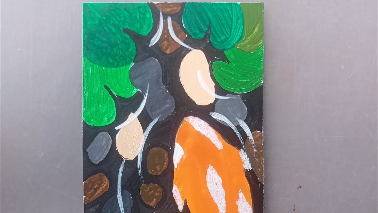 How To Draw Acrylic Koi Fish/Dwarf Fish Painting/Easy Acrylic Painting @ColorsAesthete