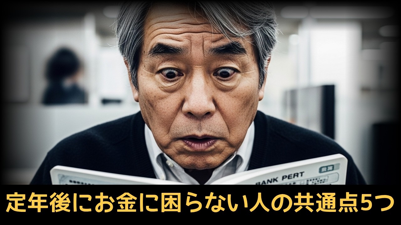 定年後にお金に困らない人の共通点5つ #定年後#老後資金#年金生活#老後不安#シニアライフ#年金生活#老後対策#シニア世代