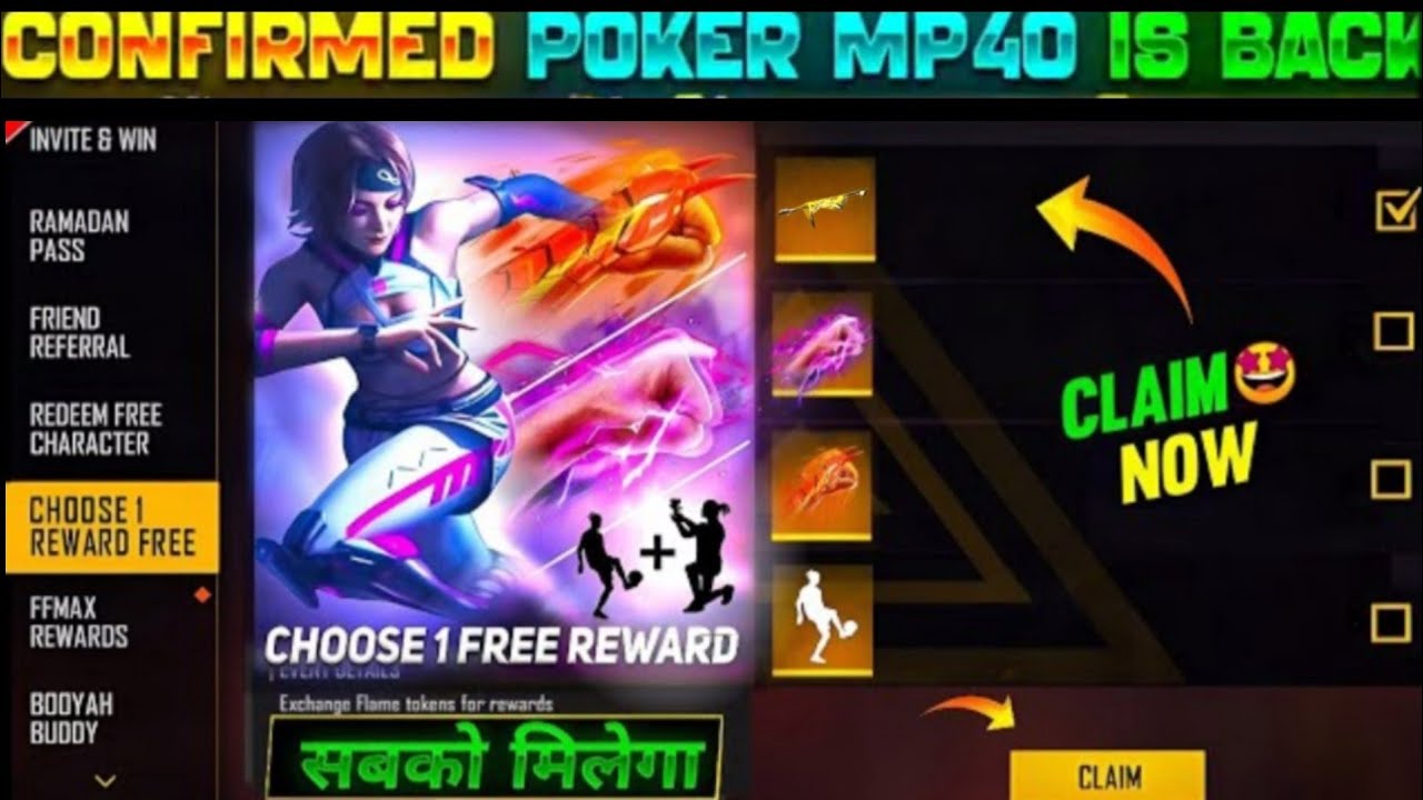 free fire poker mp40 return aane wala hai YouTube