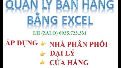DEMO-QUẢN LÝ BÁN HÀNG BẰNG EXCEL