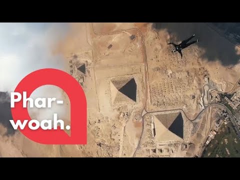 Stunning footage shows an incredible skydive over the Pyramids of Giza | SWNS