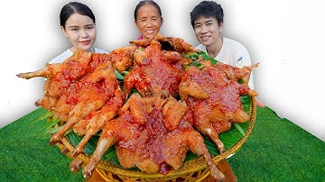 Bà Tân Vlog - Lần Đầu Làm Mâm Gà Rán KFC Nguyên Con Sốt Cay Samyang x2 Khổng Lồ