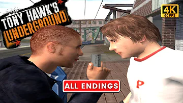 TONY HAWK'S UNDERGROUND Final Mission & All Endings (PC 4K 60FPS)