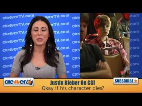 Facebook.com - Become a Fan! Twitter.com - Follow Us! First it was Taylor Swift, and now another teen star might be getting killed off on CSI. ClevverTV has the Biebelicious scoop coming up now. Hey guys, Joslyn Davis here at the ClevverTV headquarters with news from Bieber central. Justin just shot his second episode of CSI, and now his co-star George Eads is dishing to E! Online on what it was like working with the global star. Justin's co-star calls his a "cool kid," and about his role, Eads says "he's in the eye of a hurricane and...he handles himself really well." He also adds that the duo had "a lot of intense scenes together." So is JB set to die on the popular crime drama? Well, Eads semi-teased that might be the case, even saying that "in the context of the story, [the Biebs character] deserved it." Then he went on to jokingly recalled that Swifty died on the show too, so everyone better "tell Miley Cyrus to come on [the] show." Are you guys okay with the possibility that Justin Bieber's character might kick the bucket on CSI? Let us know by hitting the comments section and feel free to share this Bieber scoop with your friends. And stick with ClevverTV by subscribing to our channel. I'm Joslyn Davis, catch ya later!