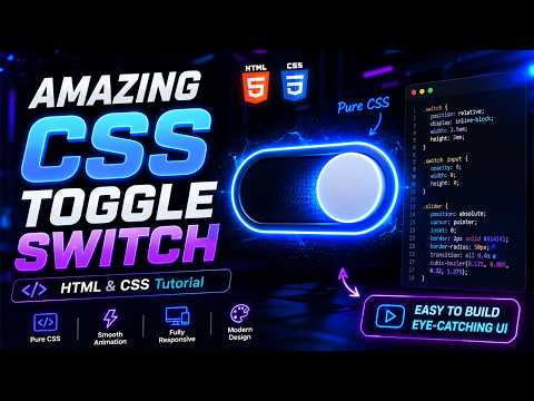 Build an Amazing CSS Toggle Switch with AI | HTML CSS Button Tutorial for Beginners