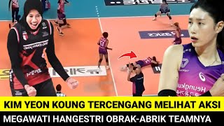 TRENDING❗️Kim Yeon Koung Sampai Tercengang Melihat Aksi Megawati Obrak-abrik Teamnya