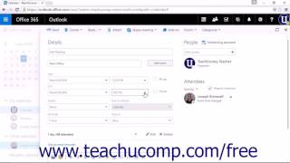 Outlook on the Web Tutorial Editing and Updating Meetings Microsoft Training